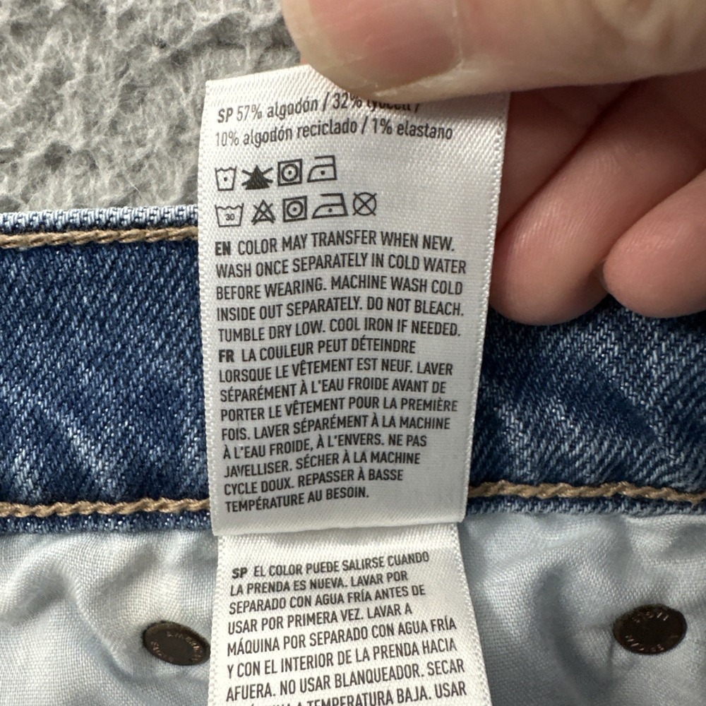 American Eagle Super High‎ Rise Ankle Straight Jeans Stretch Boho Women's 4 x 27 - Picture 6 of 9